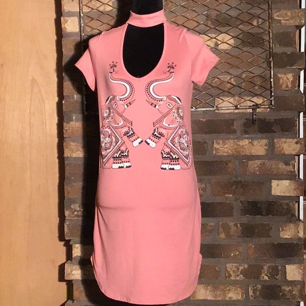 Style Therapy dress Mandala Elephant neck cut out L